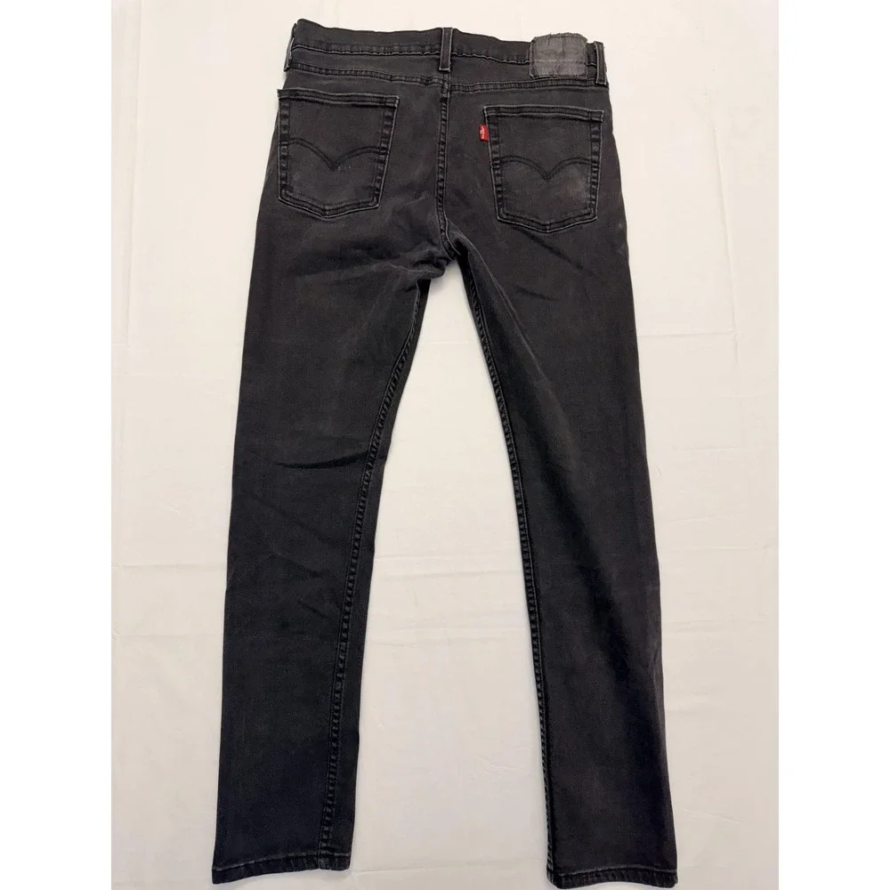 Levis 511 Jeans Mens 33x32 Gray Charcoal‎ Wash Slim Fit Tapered Denim Pants